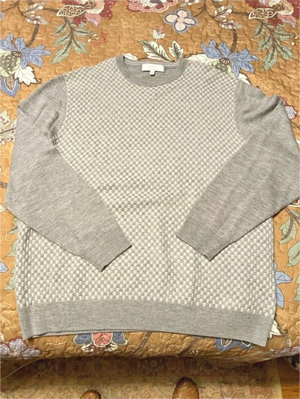 Turnbury Men's Merino Wool Geometric Sweater XL Like New
